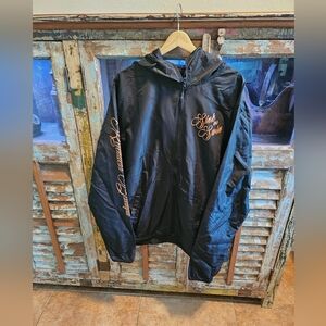 Unisex Relentless Betrayel Sink Or Swim Black Hooded Windbreaker